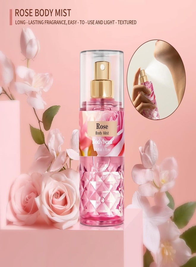 Bodybeau مجموعة هدايا للعناية بالجسم للنساء والفتيات، برائحة الورد، قطعتان: لوشن للجسم، معطر للجسم، مجموعة سفر شخصية محمولة للعناية بالجسم، هدية مثالية لأعياد الميلاد وعيد الأم لها وله - Image 4